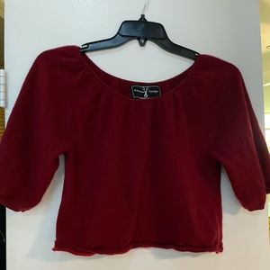 Vintage Cropped Red Sweater M/L